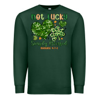 Sports Green not lucky simply blessed Premium Sweatshirt - MaliasSmallBusiness