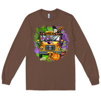 Chestnut halloween school bus Long Sleeve Tee - AdoDesignShop
