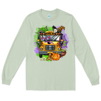 Matcha halloween school bus Long Sleeve Tee - AdoDesignShop