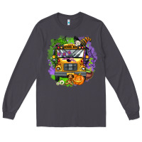 Smoke halloween school bus Long Sleeve Tee - AdoDesignShop