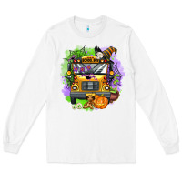 White halloween school bus Long Sleeve Tee - AdoDesignShop