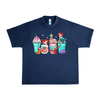 Navy ariel coffee cups Urban Heavy Tee - Zillion Design Studio
