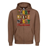 Chestnut merry merry merry christmas ado Zipper Hoodie - AdoDesignShop