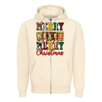 Sandshell merry merry merry christmas ado Zipper Hoodie - AdoDesignShop
