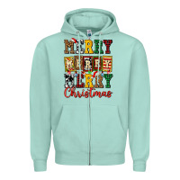 Seafoam merry merry merry christmas ado Zipper Hoodie - AdoDesignShop