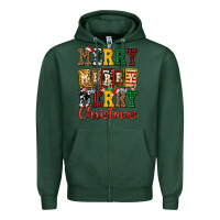 Sports Green merry merry merry christmas ado Zipper Hoodie - AdoDesignShop