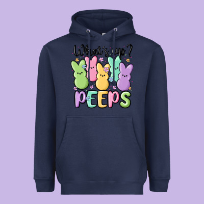 What's Up Peeps Heavyweight Hoodie Designed By Maliassmallbusiness