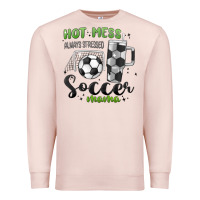 Pale Pink hot mess always stressed soccer mama stanley cup Premium Sweatshirt - MaliasSmallBusiness