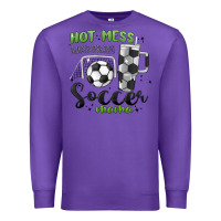 Purple hot mess always stressed soccer mama stanley cup Premium Sweatshirt - MaliasSmallBusiness
