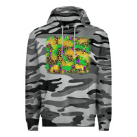 Slate Camo mardi gras fleur de lis and leopard background Premium Hoodie - AdoDesignShop