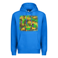 True Royal mardi gras fleur de lis and leopard background Premium Hoodie - AdoDesignShop