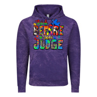 Cloud Purple think before you judge autism Vintage Hoodie - Zillion Design Studio