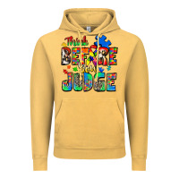 Vintage Mustard think before you judge autism Vintage Hoodie - Zillion Design Studio