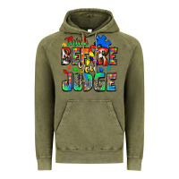 Vintage Olive think before you judge autism Vintage Hoodie - Zillion Design Studio