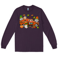 Plum fall gnomes truck Long Sleeve Tee - AdoDesignShop