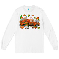 White fall gnomes truck Long Sleeve Tee - AdoDesignShop