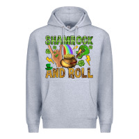 Heather Grey Shamrock and roll Premium Hoodie - BundleAndBundleShop