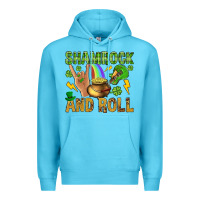 Ocean Blue Shamrock and roll Premium Hoodie - BundleAndBundleShop