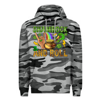 Slate Camo Shamrock and roll Premium Hoodie - BundleAndBundleShop
