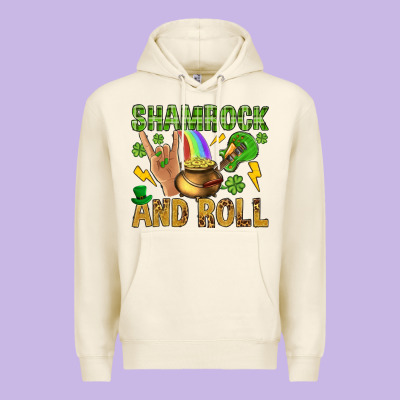 Shamrock And Roll Premium Hoodie Designed By Bundleandbundleshop