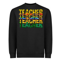Black teacher teacher teacher Heavyweight Sweatshirt - texasbilliewilder