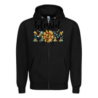 Black blessed mom Zipper Hoodie - JahusDesignShop