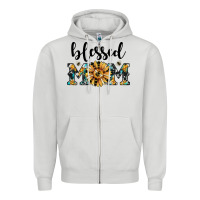 Dove Grey blessed mom Zipper Hoodie - JahusDesignShop