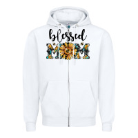 White blessed mom Zipper Hoodie - JahusDesignShop