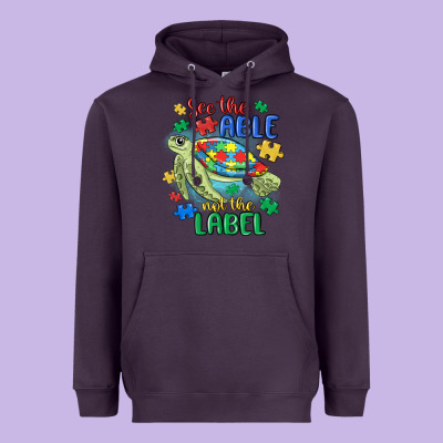 See The Able Not The Label Heavyweight Hoodie Designed By Maliassmallbusiness