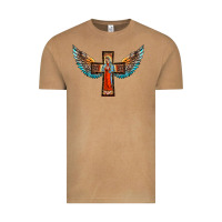 Vintage Camel our lady of guadalupe cross with wings Vintage Tee - BarkalooDesign