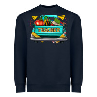 Navy teacher truck Heavyweight Sweatshirt - texasbilliewilder