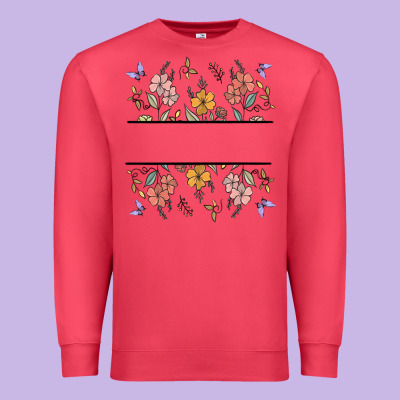 Wildflower Your Text Here Premium Sweatshirt Designed By Maliassmallbusiness