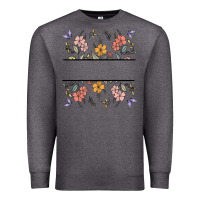 Charcoal Heather wildflower your text here Premium Sweatshirt - MaliasSmallBusiness