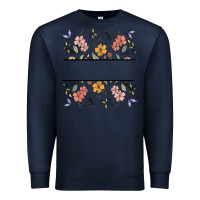 Navy wildflower your text here Premium Sweatshirt - MaliasSmallBusiness