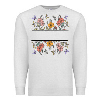 Oatmeal Heather wildflower your text here Premium Sweatshirt - MaliasSmallBusiness