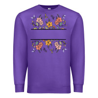 Purple wildflower your text here Premium Sweatshirt - MaliasSmallBusiness