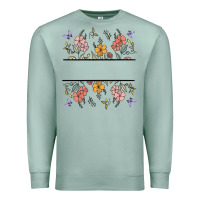 Seafoam wildflower your text here Premium Sweatshirt - MaliasSmallBusiness