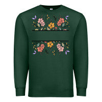 Sports Green wildflower your text here Premium Sweatshirt - MaliasSmallBusiness