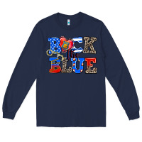 Navy back the blue Long Sleeve Tee - AdoDesignShop