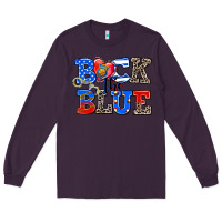 Plum back the blue Long Sleeve Tee - AdoDesignShop