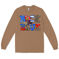 Toasted Coconut back the blue Long Sleeve Tee - AdoDesignShop