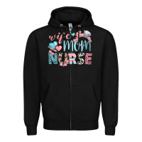 Black wife mom nurse Zipper Hoodie - BundleAndBundleShop