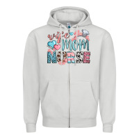 Dove Grey wife mom nurse Zipper Hoodie - BundleAndBundleShop