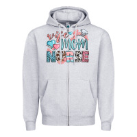Heather Grey wife mom nurse Zipper Hoodie - BundleAndBundleShop