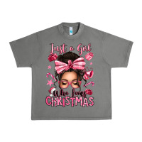Tornado just a girl who loves pink christmas messy bun Urban Heavy Tee - texasbilliewilder
