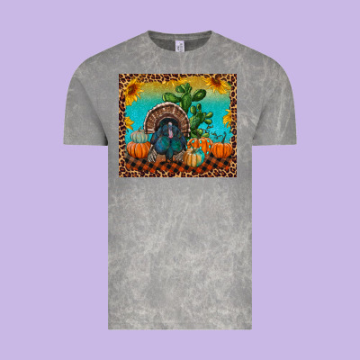 Turkey And Pumpkins Vintage Tee Designed By Ranaportraitstore