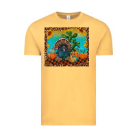 Vintage Mustard turkey and pumpkins Vintage Tee - RanaPortraitStore
