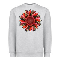 Heather Grey valentine's day sunflower Heavyweight Sweatshirt - RanaPortraitStore