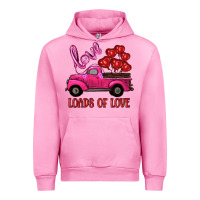 Fuchsia Pink valentine's day loads of love turck with balloons Urban Hoodie - RanaPortraitStore