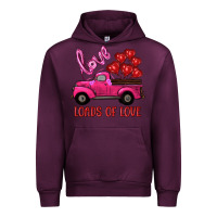 Mauve Wine valentine's day loads of love turck with balloons Urban Hoodie - RanaPortraitStore